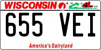 WI license plate 655VEI