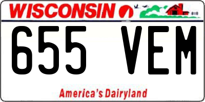WI license plate 655VEM