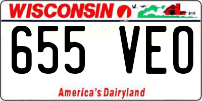 WI license plate 655VEO
