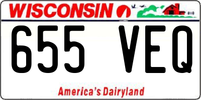 WI license plate 655VEQ