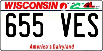 WI license plate 655VES
