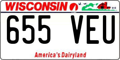 WI license plate 655VEU