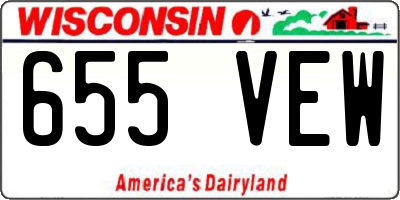 WI license plate 655VEW