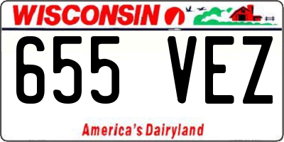 WI license plate 655VEZ
