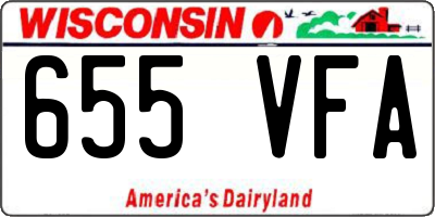 WI license plate 655VFA