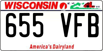 WI license plate 655VFB