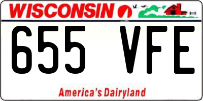 WI license plate 655VFE
