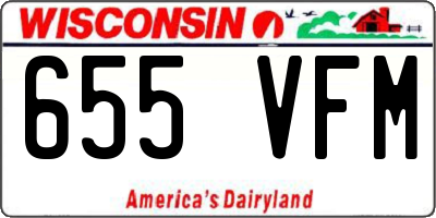 WI license plate 655VFM