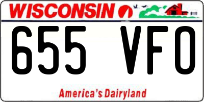 WI license plate 655VFO
