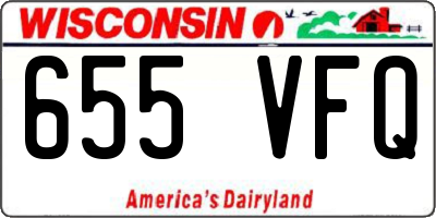 WI license plate 655VFQ