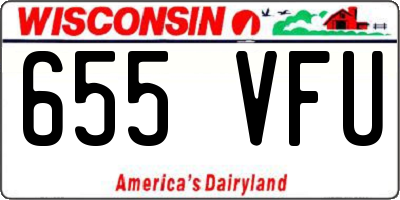 WI license plate 655VFU