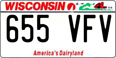 WI license plate 655VFV