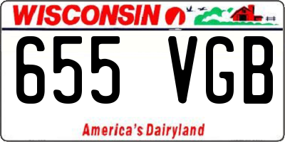 WI license plate 655VGB