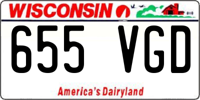 WI license plate 655VGD