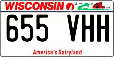 WI license plate 655VHH