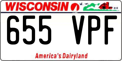 WI license plate 655VPF