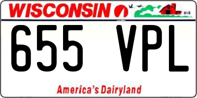 WI license plate 655VPL