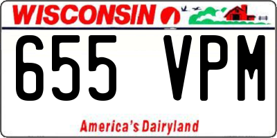 WI license plate 655VPM