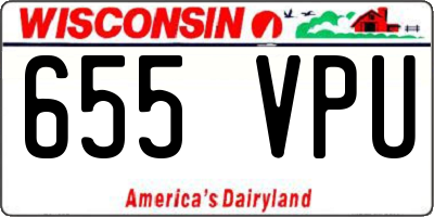 WI license plate 655VPU