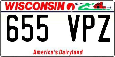 WI license plate 655VPZ