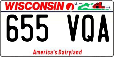 WI license plate 655VQA