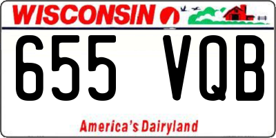 WI license plate 655VQB