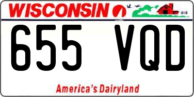 WI license plate 655VQD