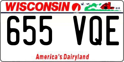 WI license plate 655VQE