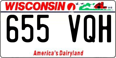 WI license plate 655VQH