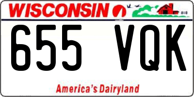 WI license plate 655VQK