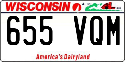 WI license plate 655VQM