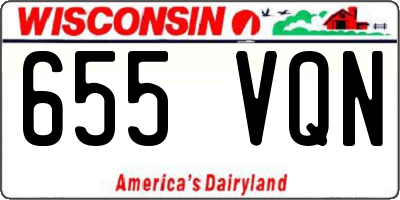 WI license plate 655VQN