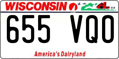 WI license plate 655VQO