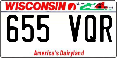 WI license plate 655VQR