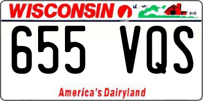 WI license plate 655VQS