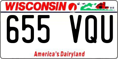 WI license plate 655VQU