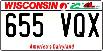 WI license plate 655VQX