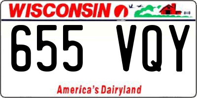 WI license plate 655VQY
