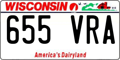 WI license plate 655VRA