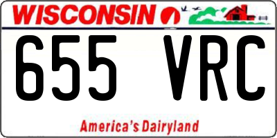WI license plate 655VRC