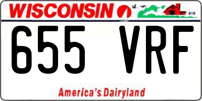 WI license plate 655VRF