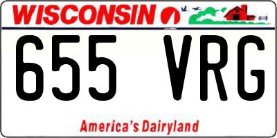 WI license plate 655VRG