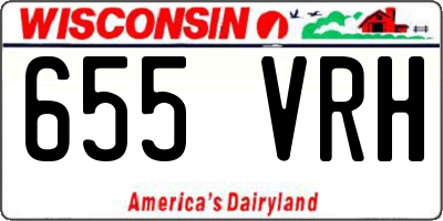 WI license plate 655VRH