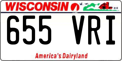 WI license plate 655VRI