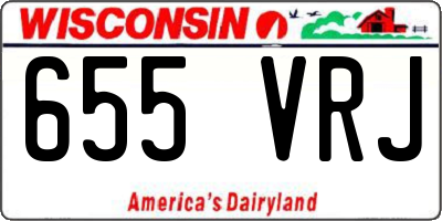 WI license plate 655VRJ