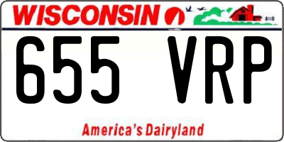 WI license plate 655VRP