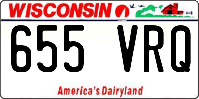 WI license plate 655VRQ
