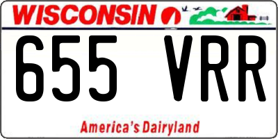 WI license plate 655VRR