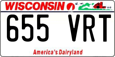 WI license plate 655VRT