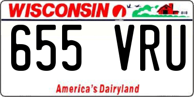 WI license plate 655VRU